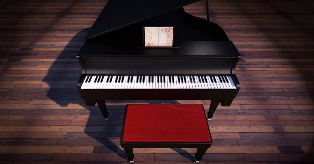 piano, wing, music, instrument, piano keys, keyboard instrument, piano keyboard, piano stool, 3d, rendering, piano, piano, piano, piano, piano